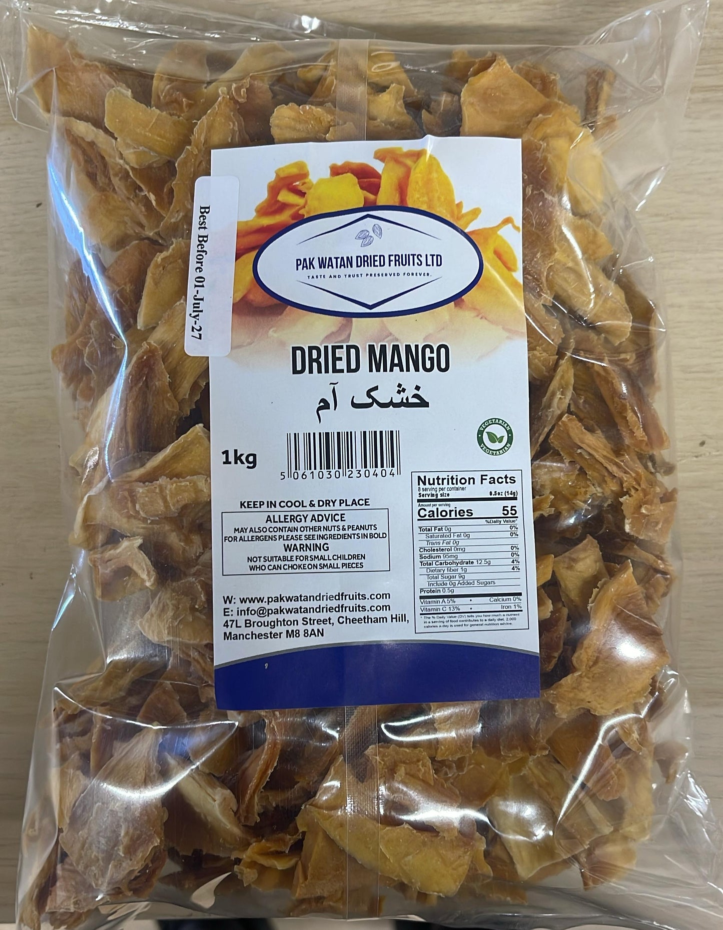 Dried Mango (No Added Sugar) - dried mango unsweetened- Dried mango snacks