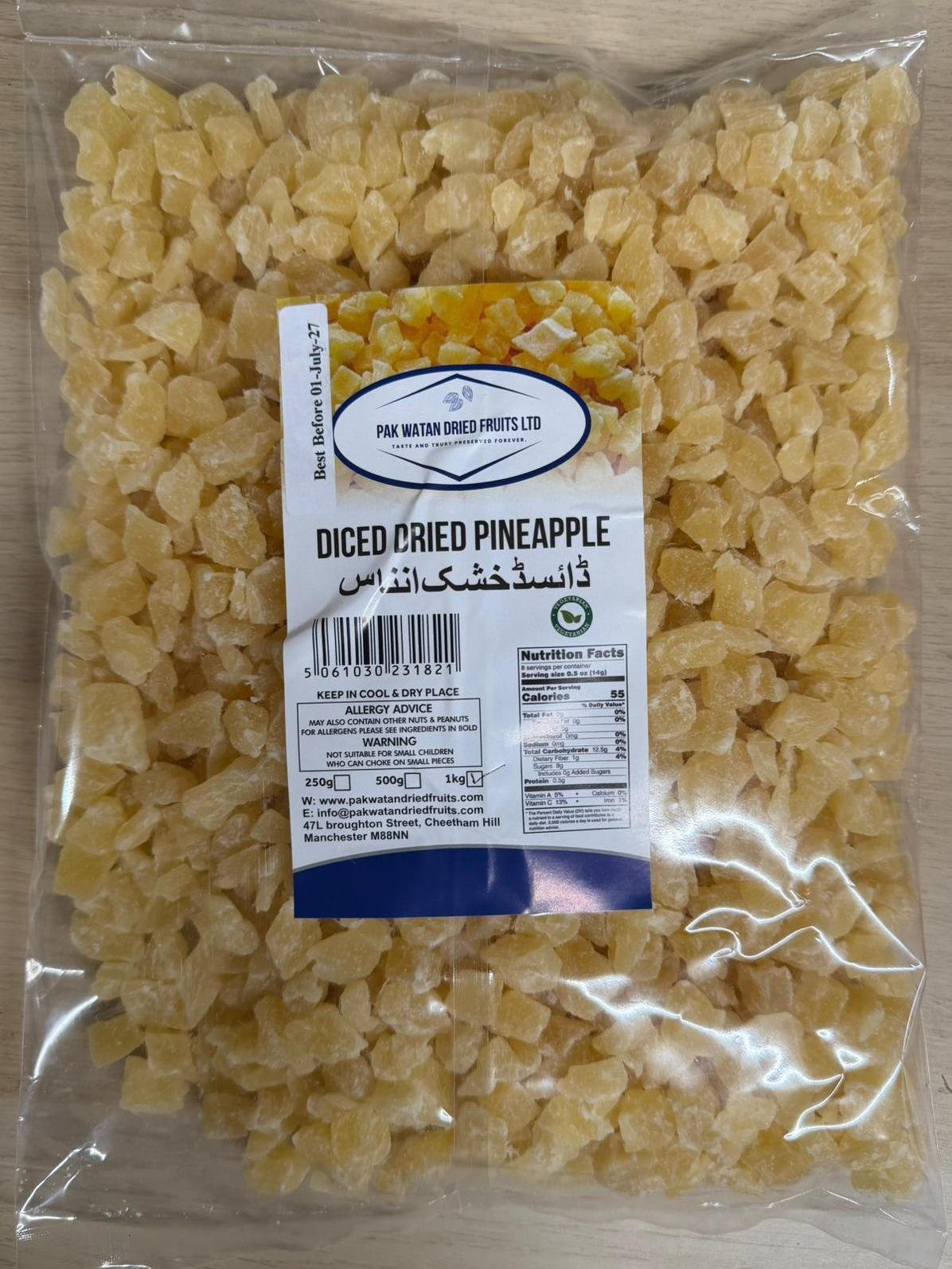 Diced Dried Pineapple