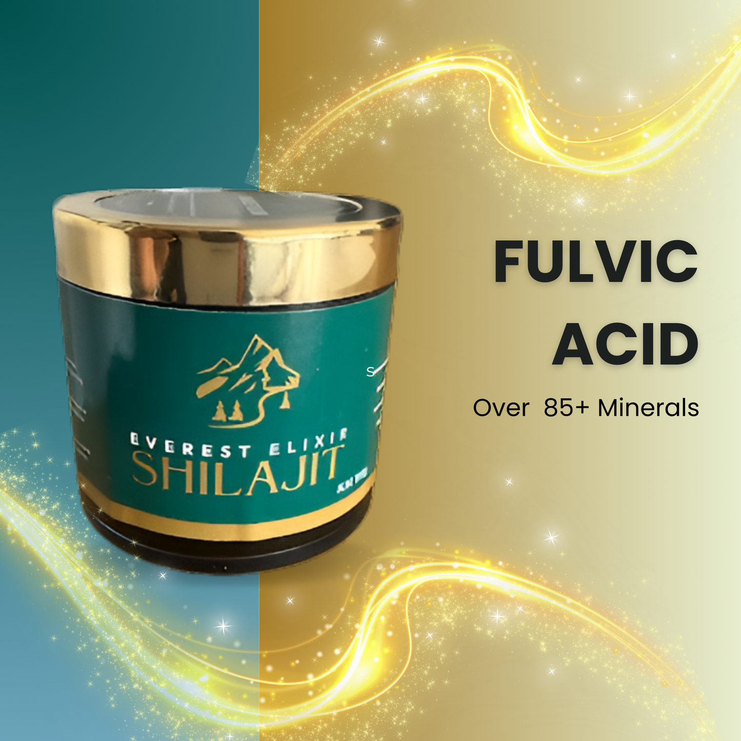 Shilajit With Spoon- Everest Elixir Shilajit- Lab-Tested - 100% Pure Himalayan Kashmir Resin Ultimate Vitality Boosts Energy