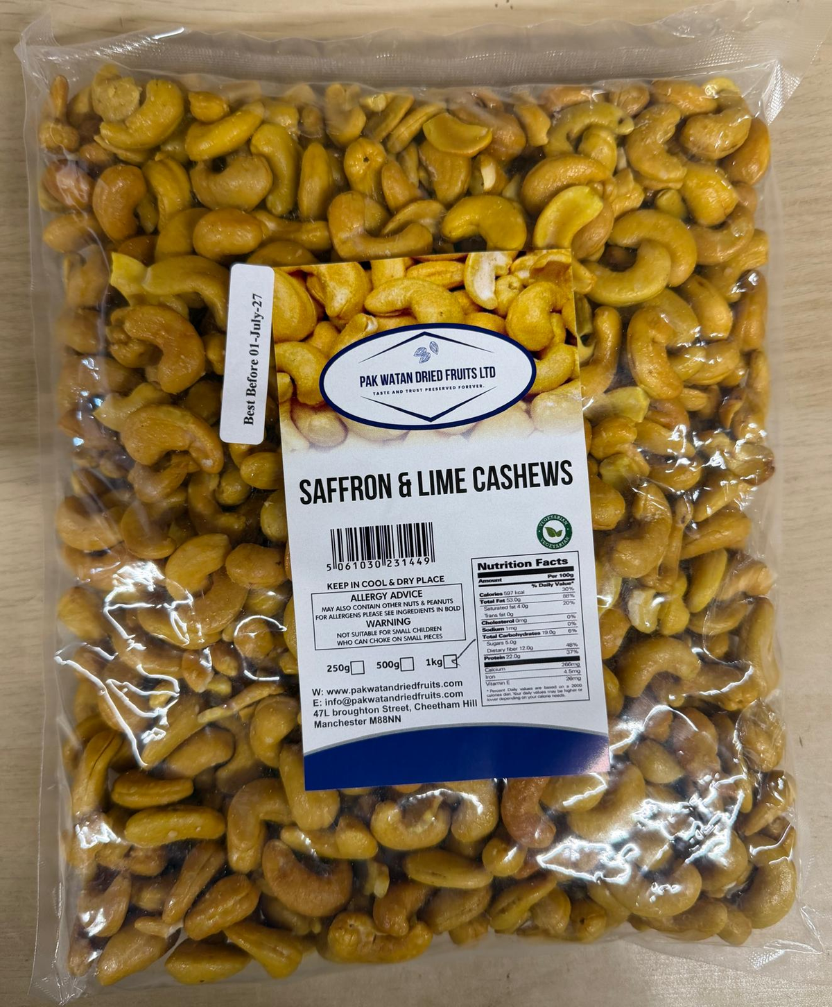 Saffron & Lime Cashews