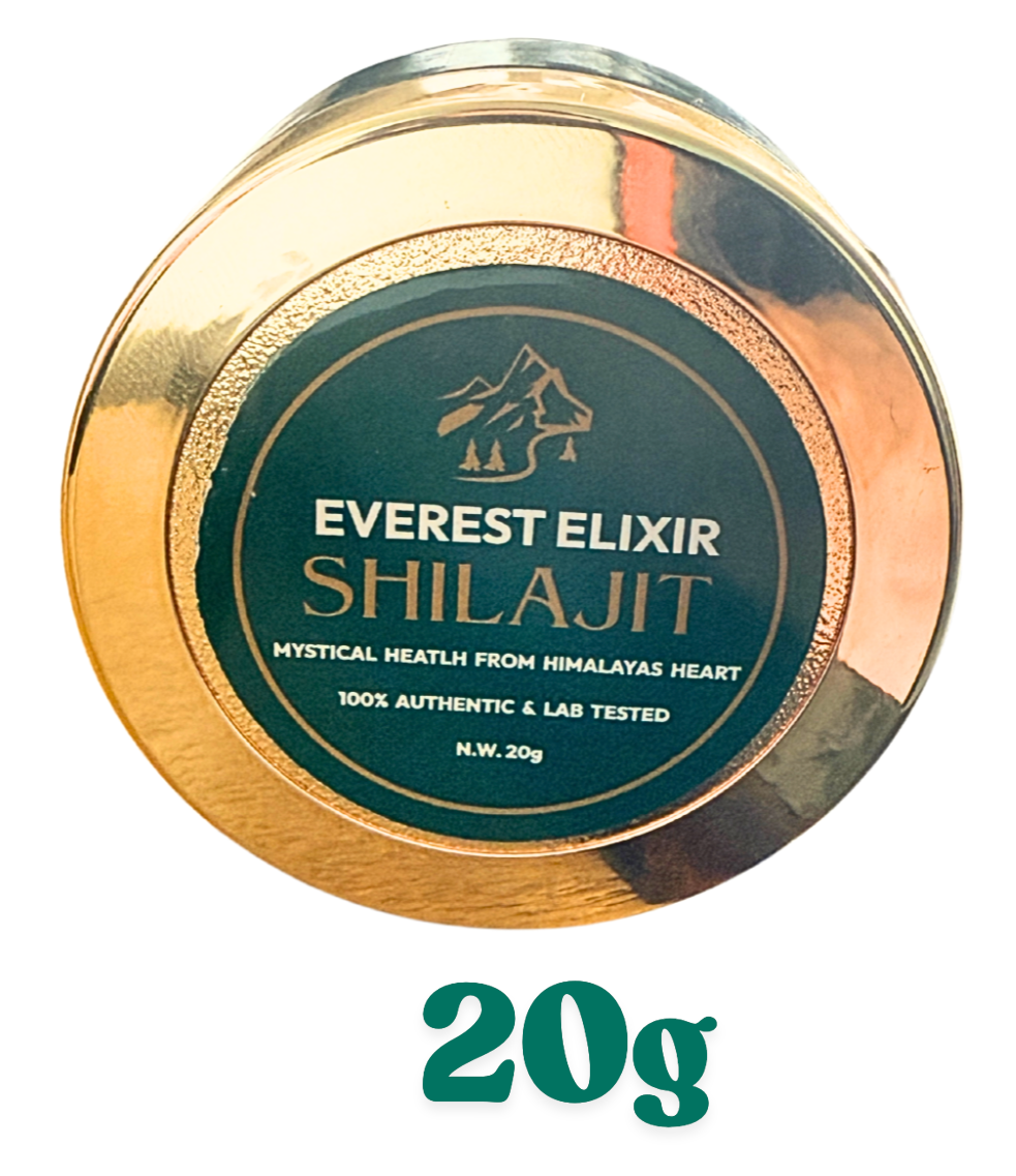 Shilajit With Spoon- Everest Elixir Shilajit- Lab-Tested - 100% Pure Himalayan Kashmir Resin Ultimate Vitality Boosts Energy