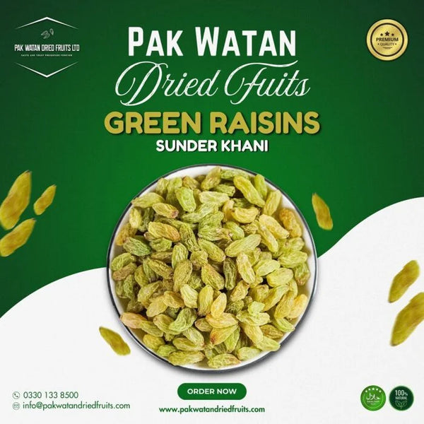 Sunder Khani Raisins- Green Raisins Afghani