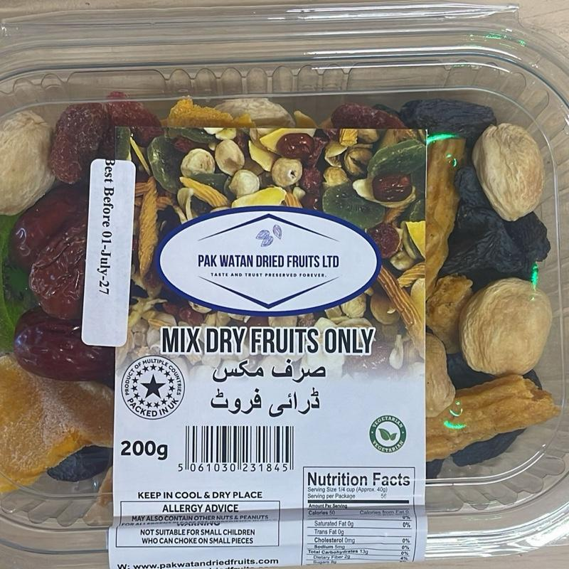 Mixed Dried Fruits Only