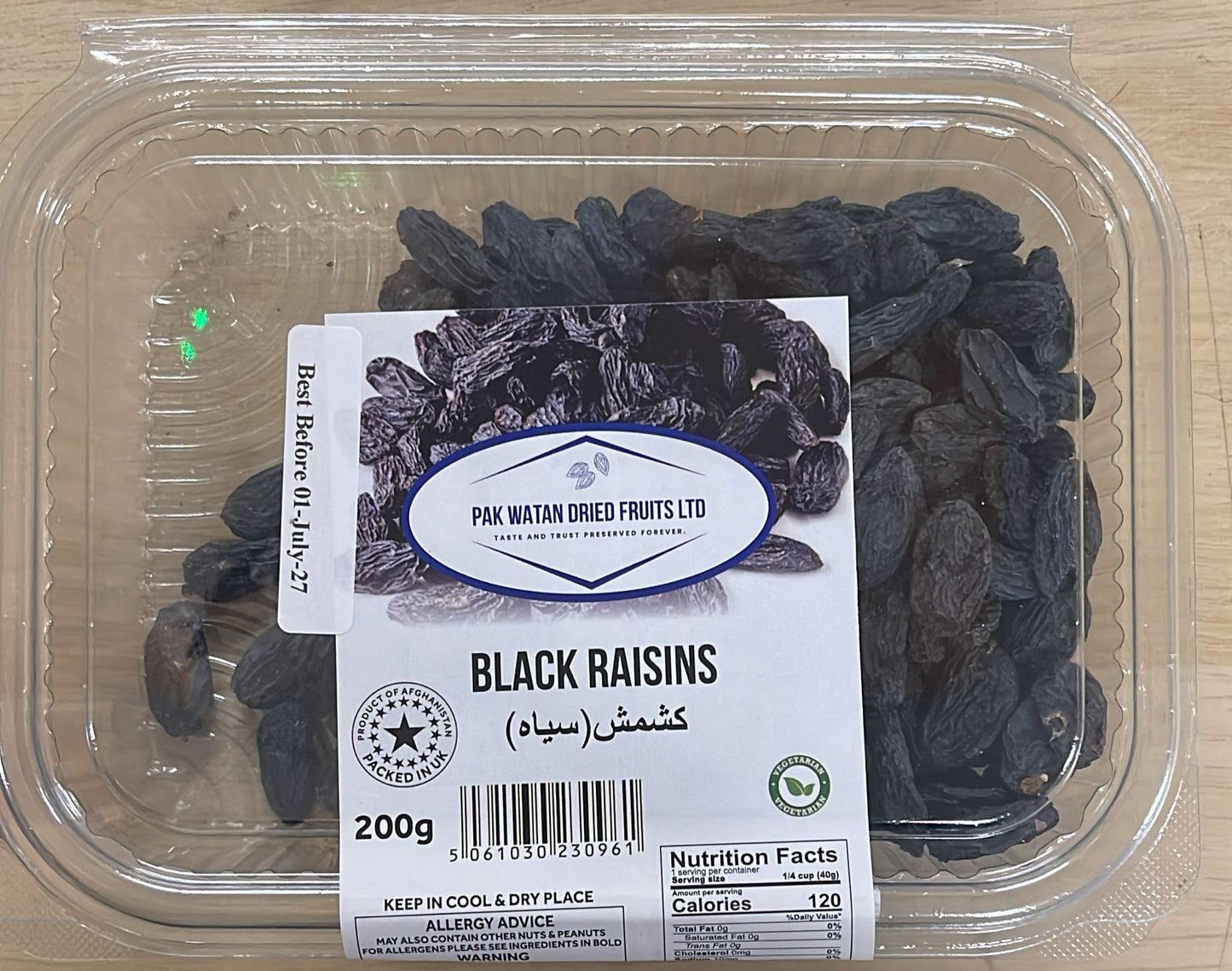 jumbo size black raisins without seeds
