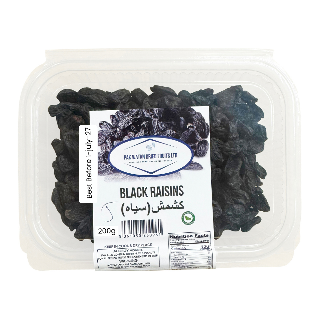 Black Raisins Dried Fruit for Baking, Cooking, Cakes, Cookies & Desserts