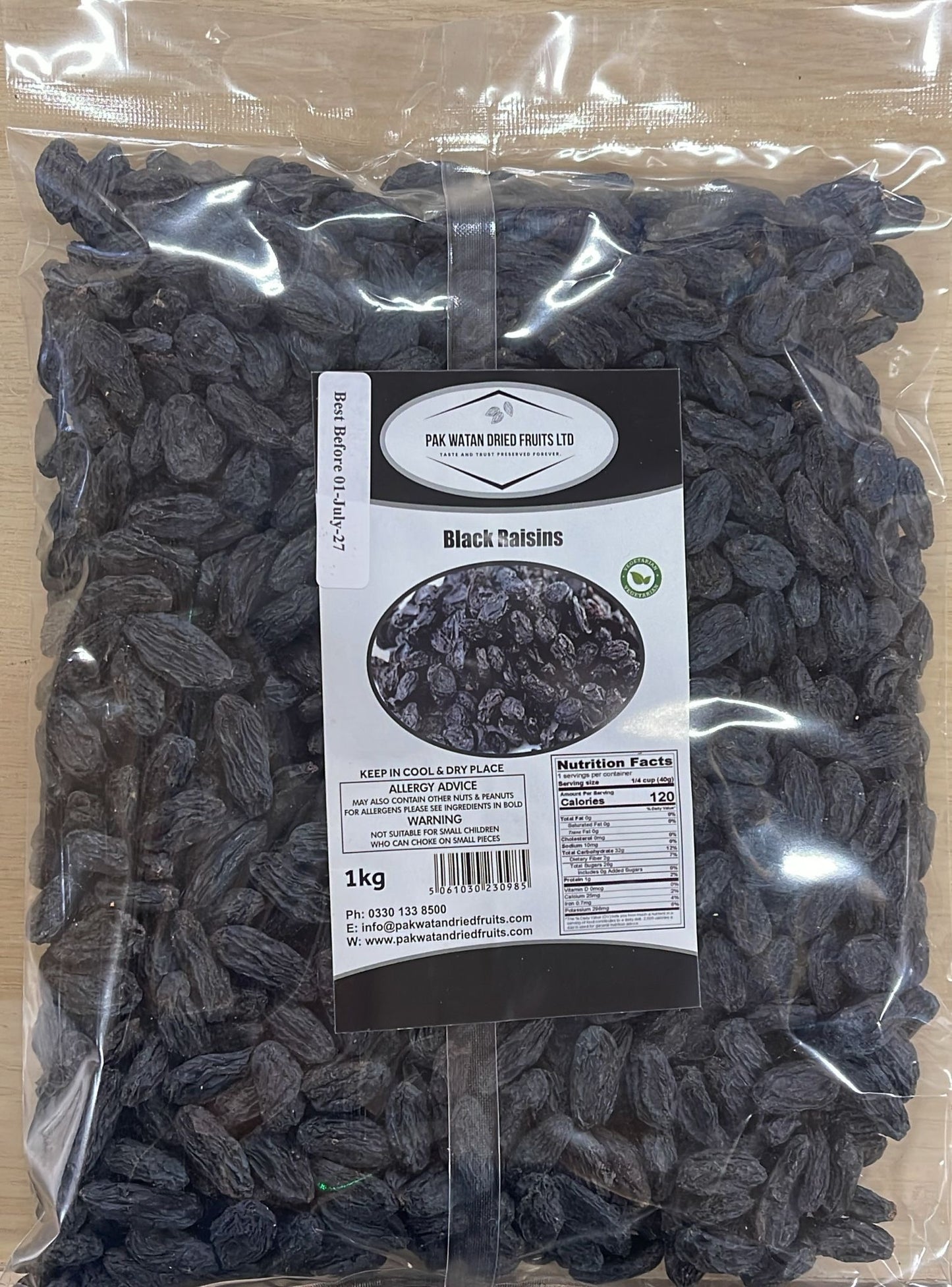 jumbo size black raisins without seeds