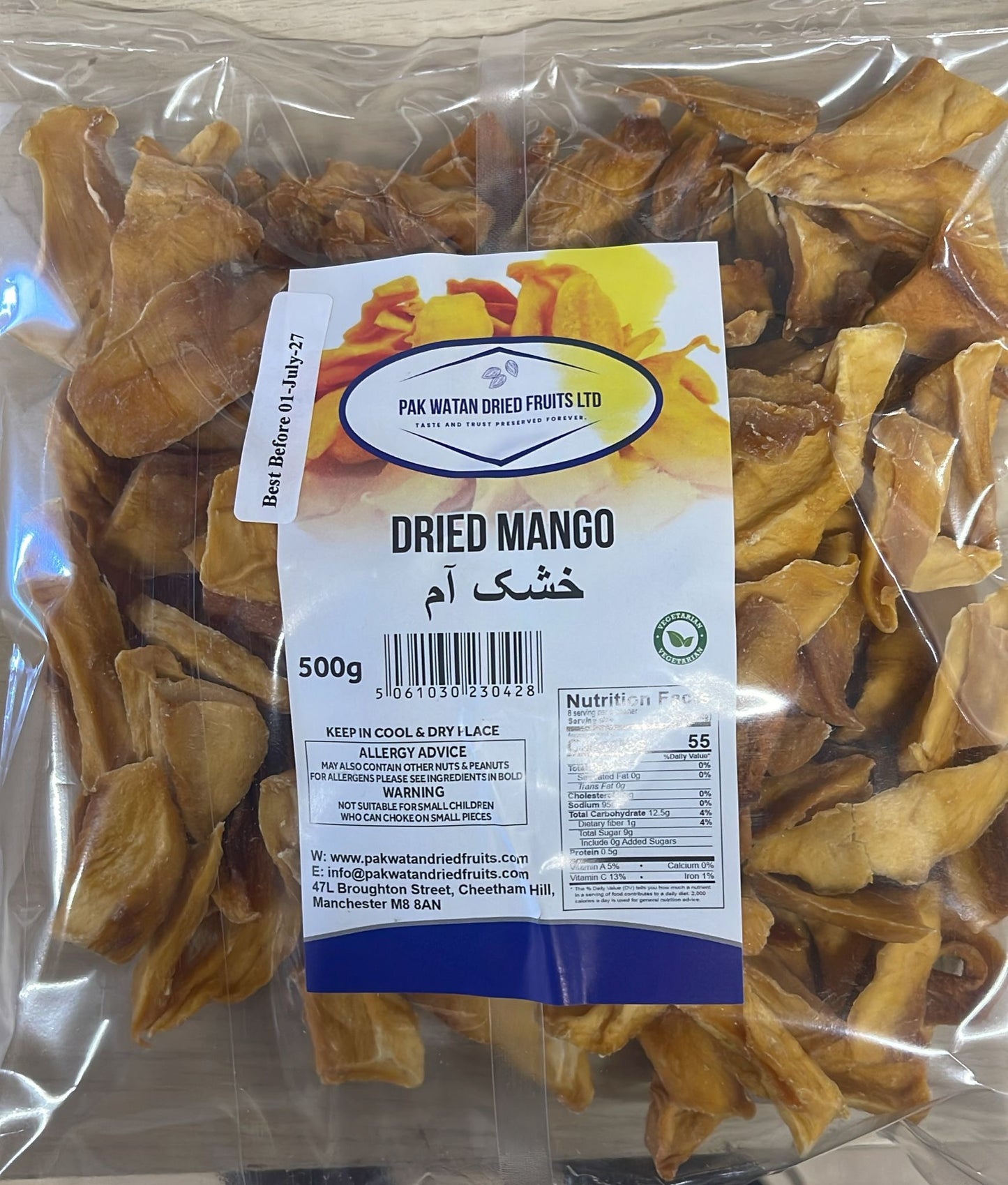 Dried Mango (No Added Sugar) - dried mango unsweetened- Dried mango snacks