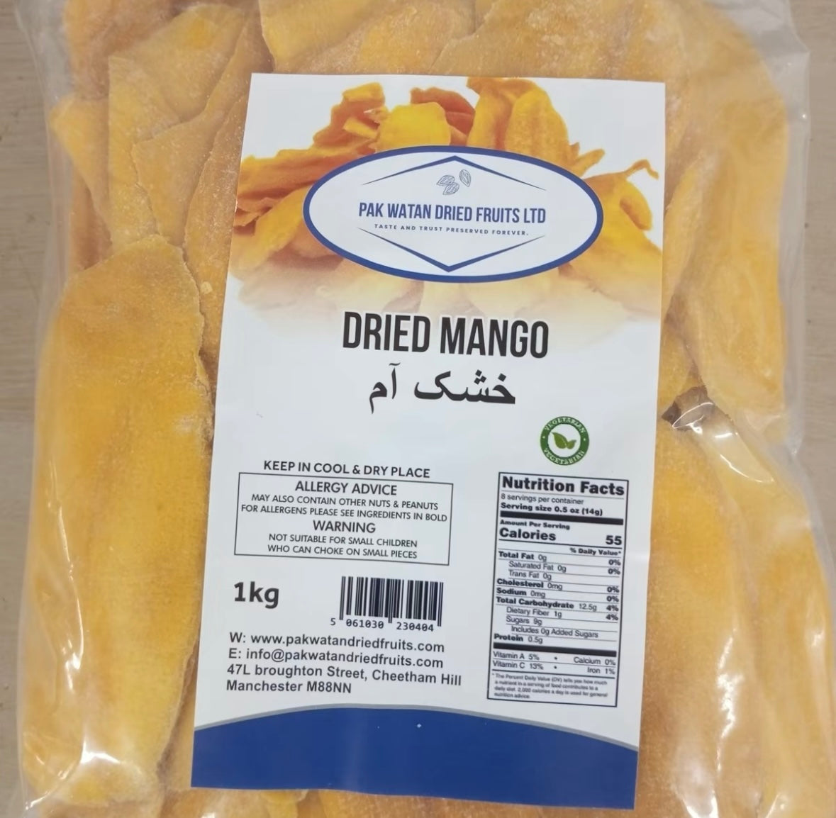 Mango deshidratado extra bajo en azúcar