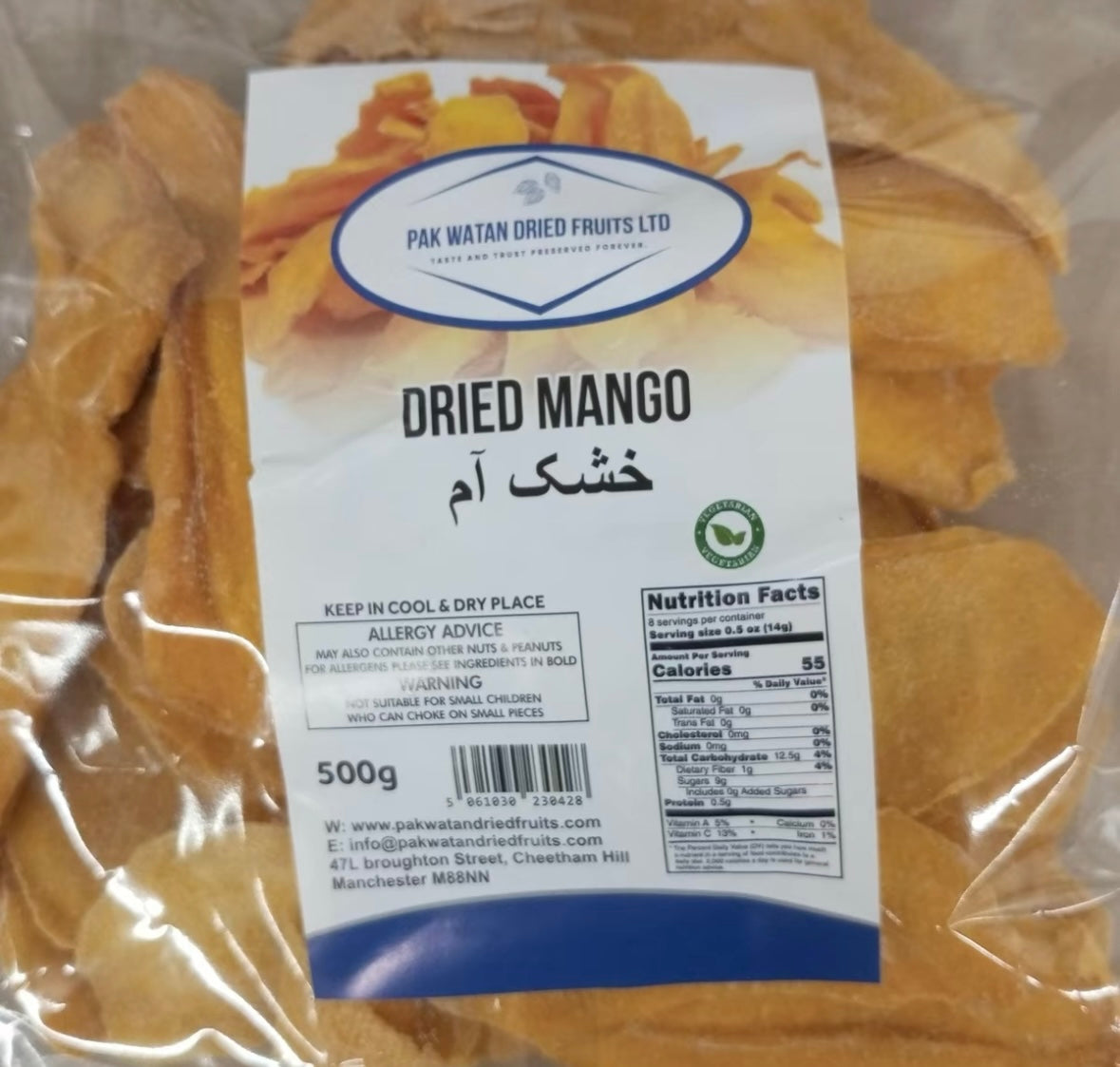 Mango deshidratado extra bajo en azúcar