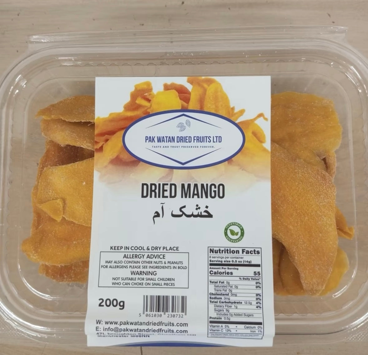 Mango deshidratado extra bajo en azúcar