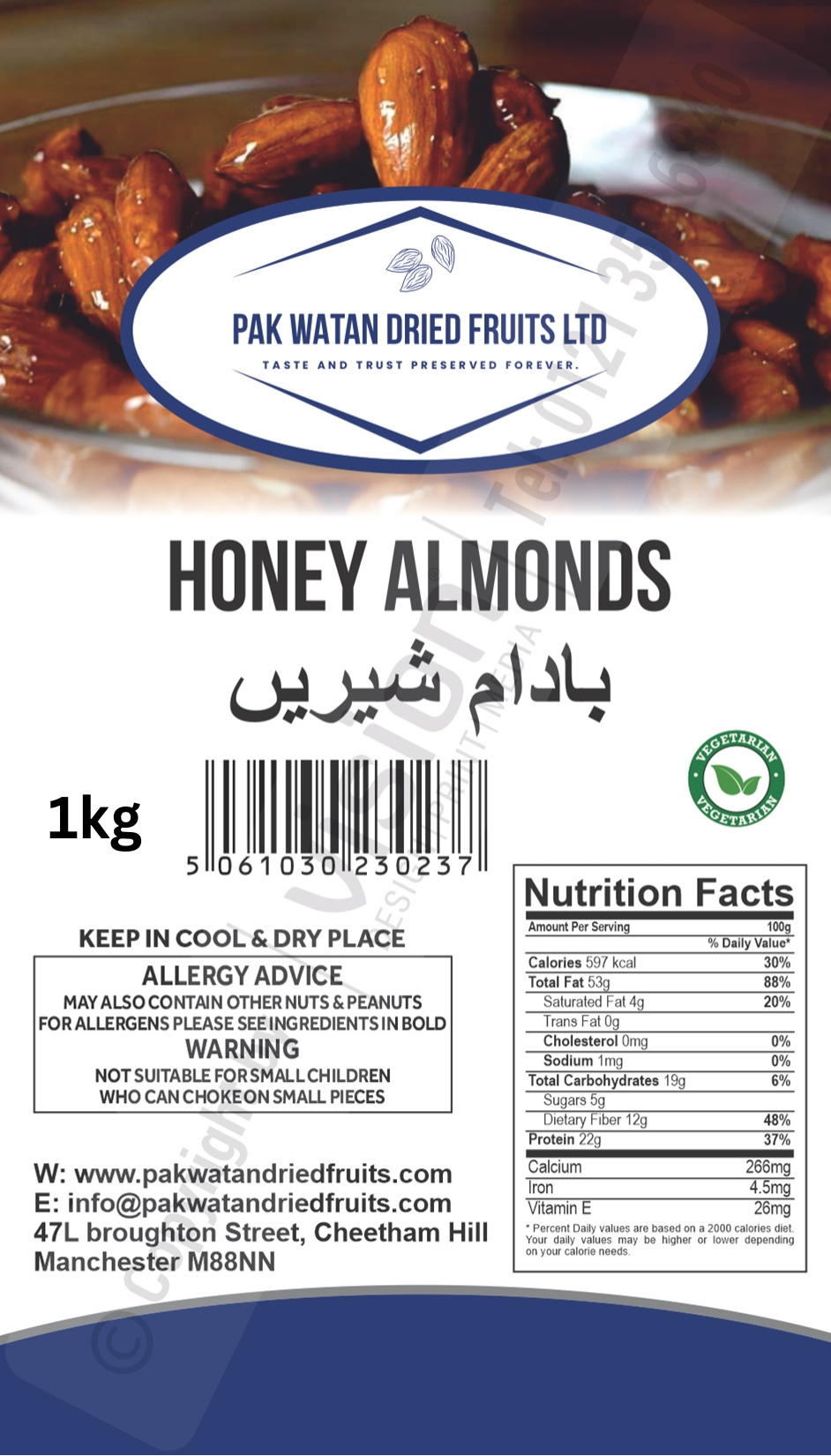 Almonds (Honey Roasted)- Badaam Honey Roasted