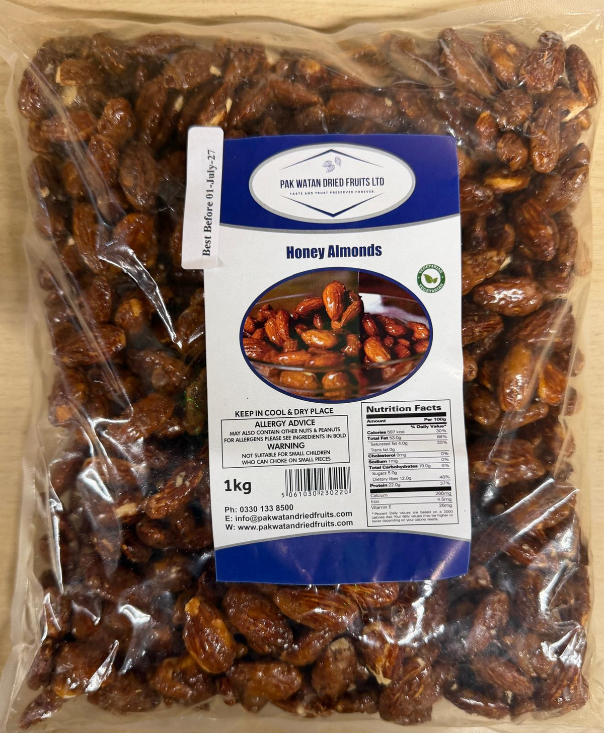 Almonds (Honey Roasted)- Badaam Honey Roasted