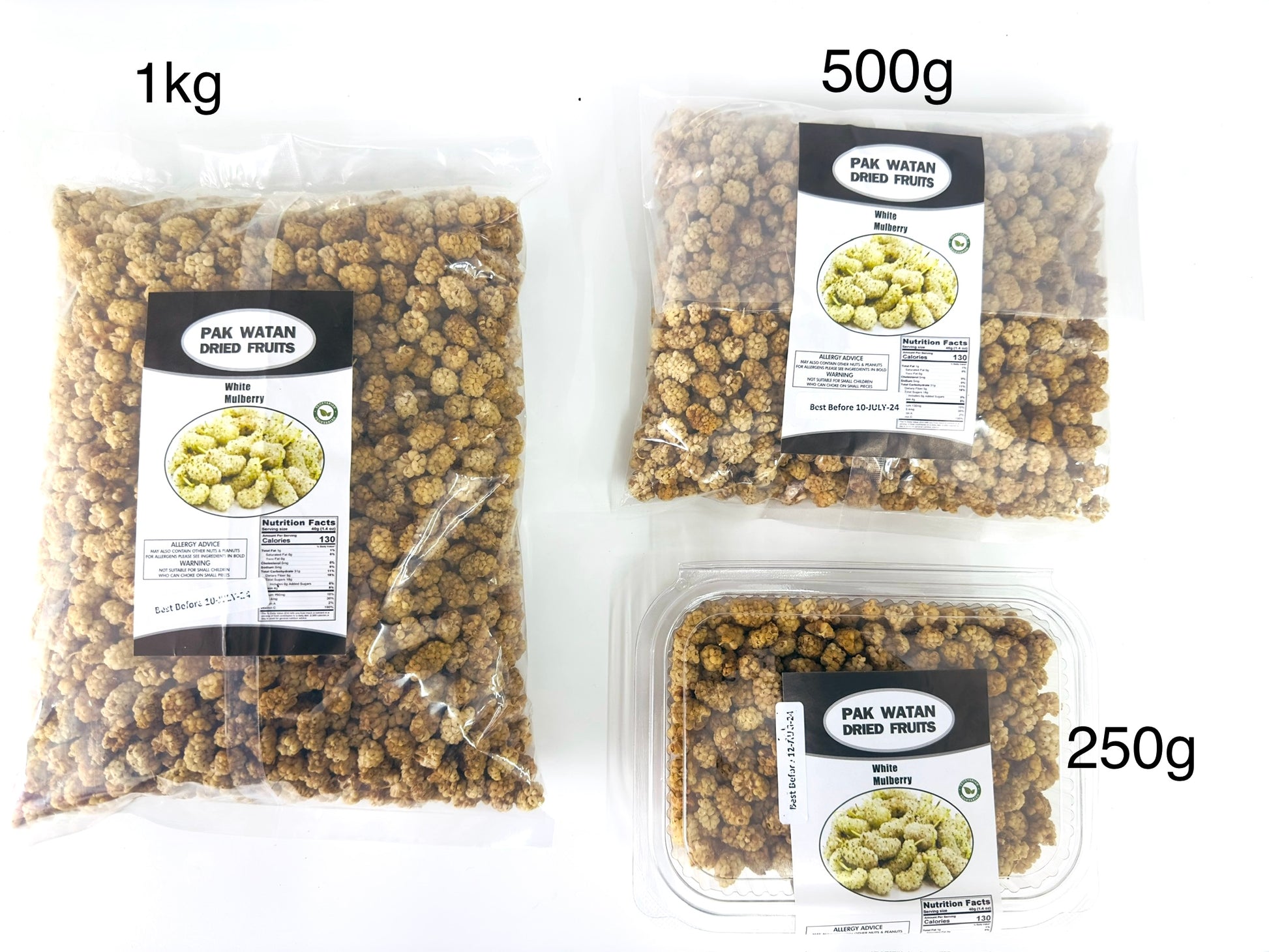 White Mulberries Dried - Speen Totaan - Pak Watan Dried Fruits Ltd.