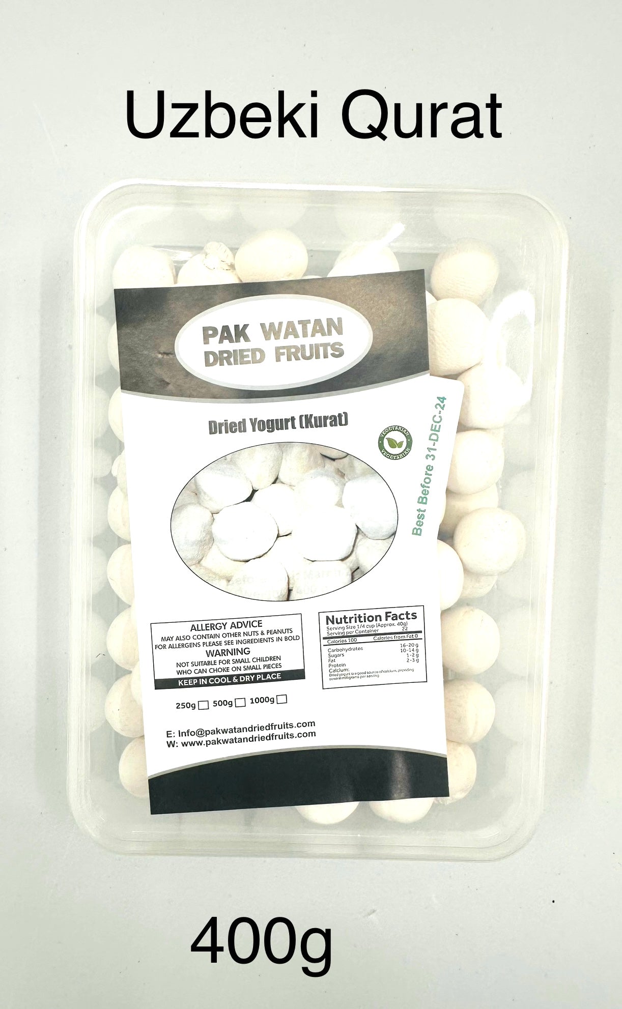 Qurat- Dried Yogurt- Kashk- Uzbeki - Pak Watan Dried Fruits Ltd.