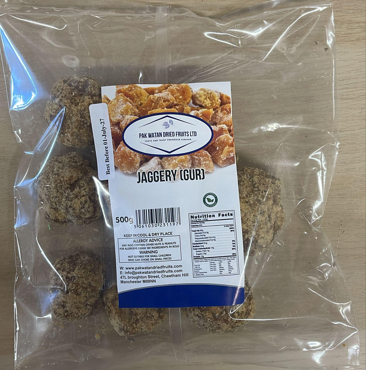 Jaggery(Gur) By Pakwatan Dried Fruits