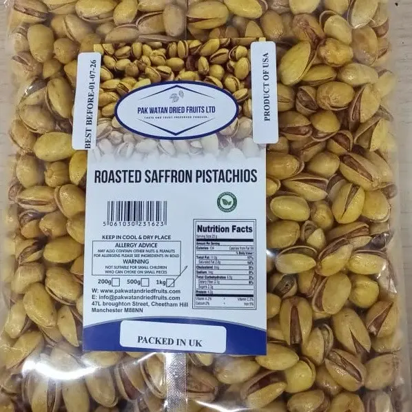 Roasted Saffron Pistachios – Flavoured Crunchy Pistachio Nuts Snack