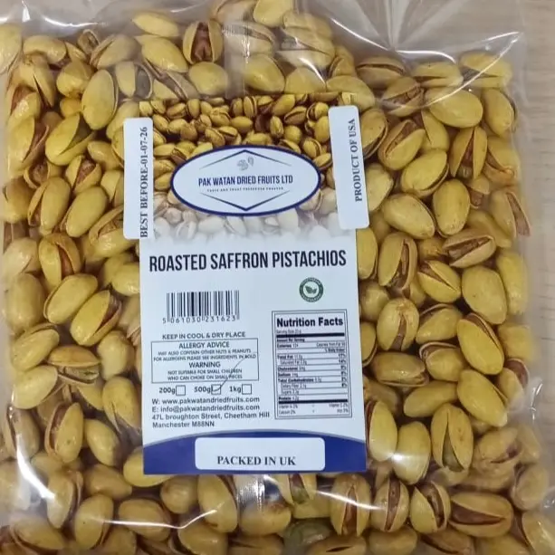 Roasted Saffron Pistachios – Flavoured Crunchy Pistachio Nuts Snack