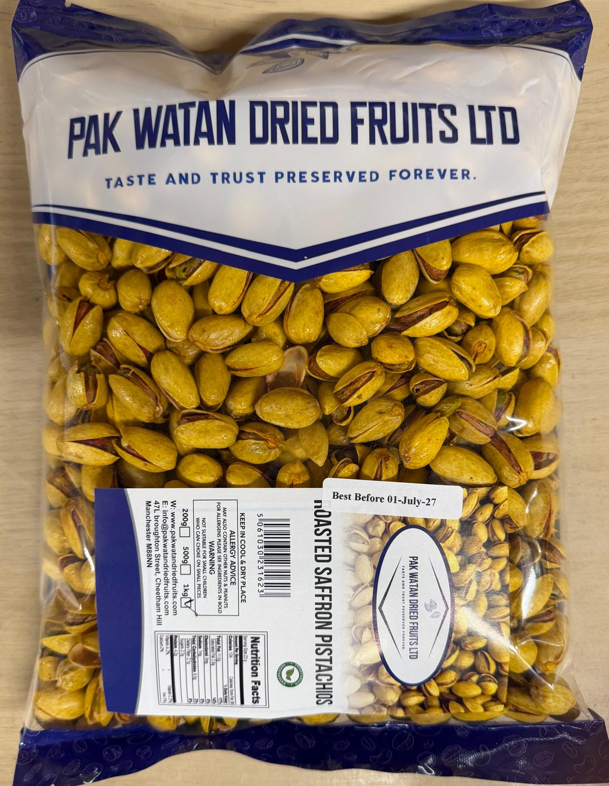 Roasted Saffron Pistachios – Flavoured Crunchy Pistachio Nuts Snack
