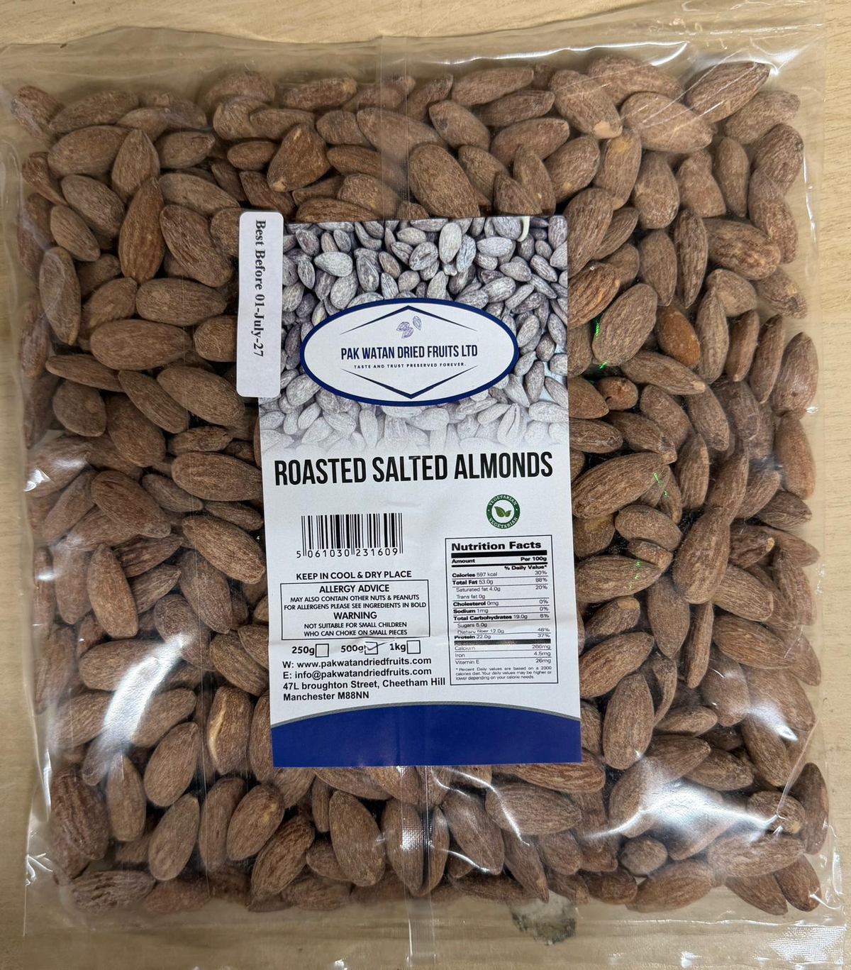 Roasted Almonds- Salted & Roasted Almonds