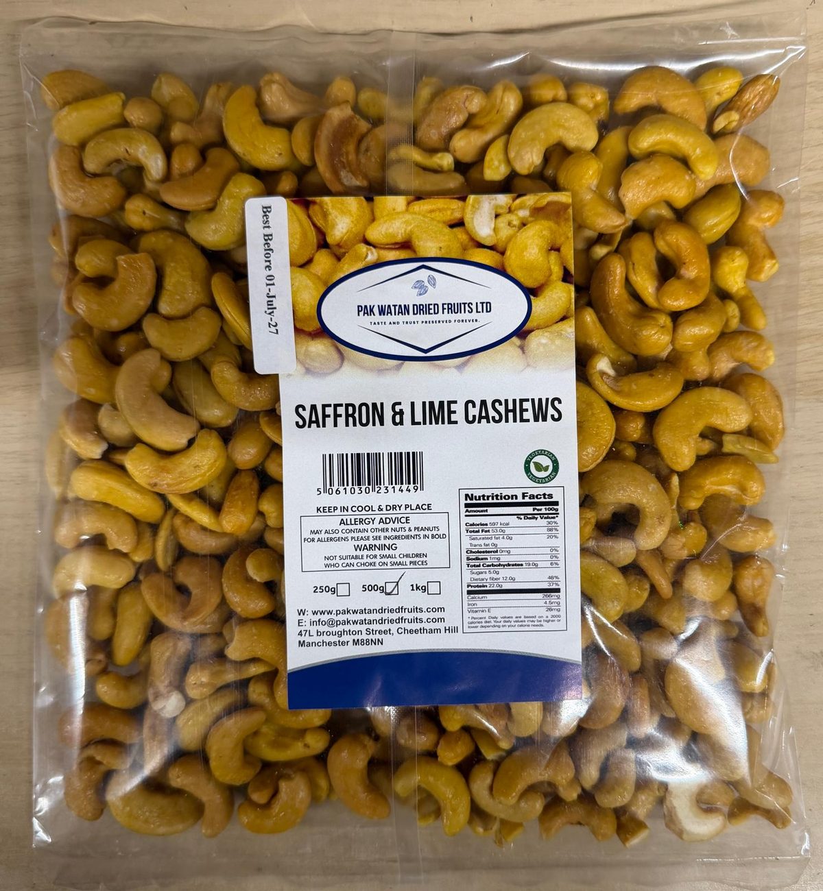 Saffron & Lime Cashews