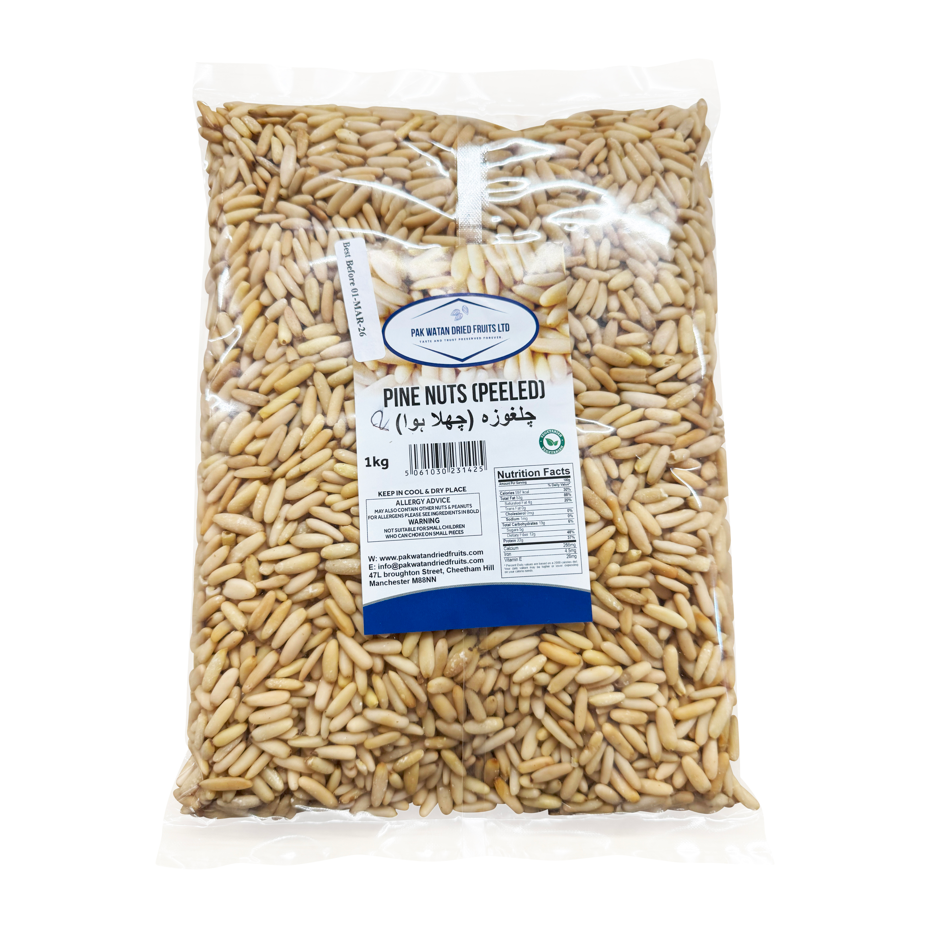Pine nuts Chilgoza without shell- Skinless Chilgoza Pine nuts