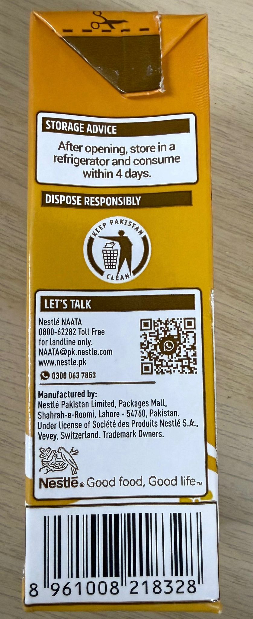 Nestle Milk Pak Dairy Cream (200ML)