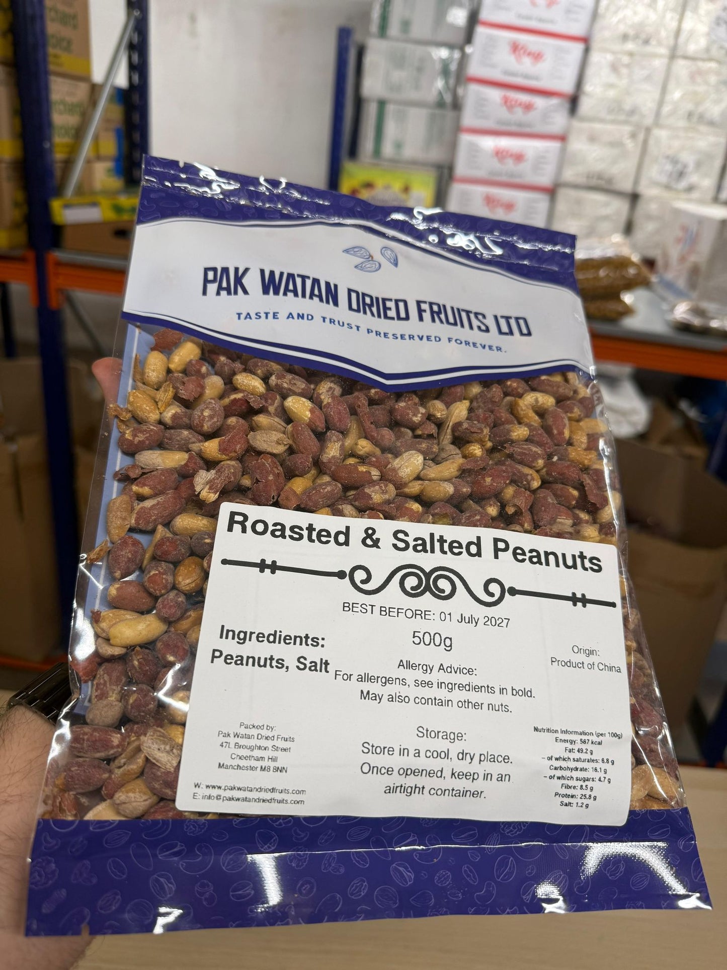 Roasted & Salted Peanuts 500g – Crunchy Snack