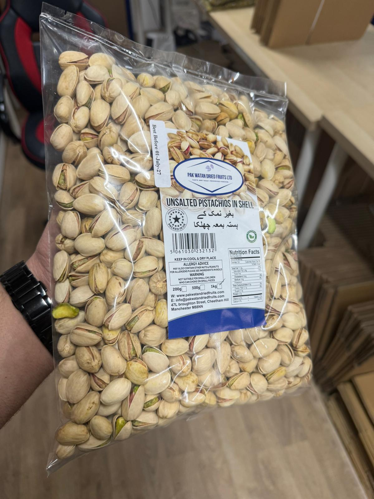 Unsalted Pistachios in Shell – Crunchy Snack Nuts for Everyday Use