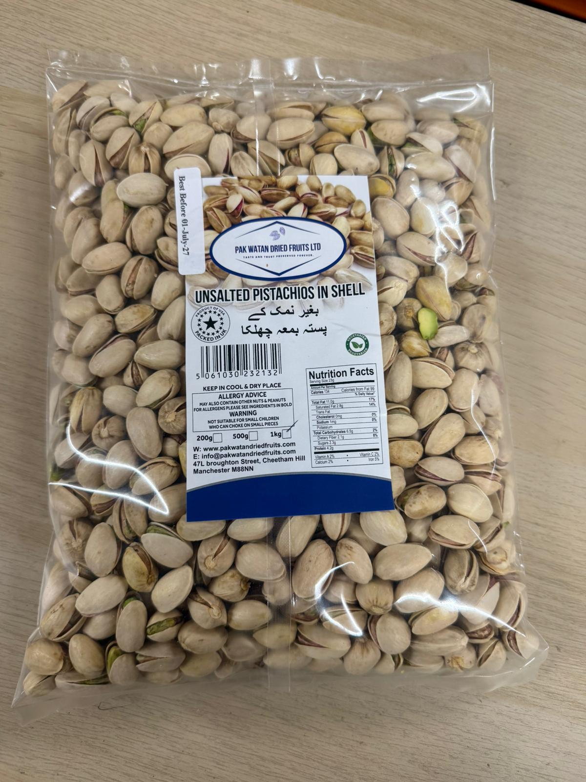 Unsalted Pistachios in Shell – Crunchy Snack Nuts for Everyday Use