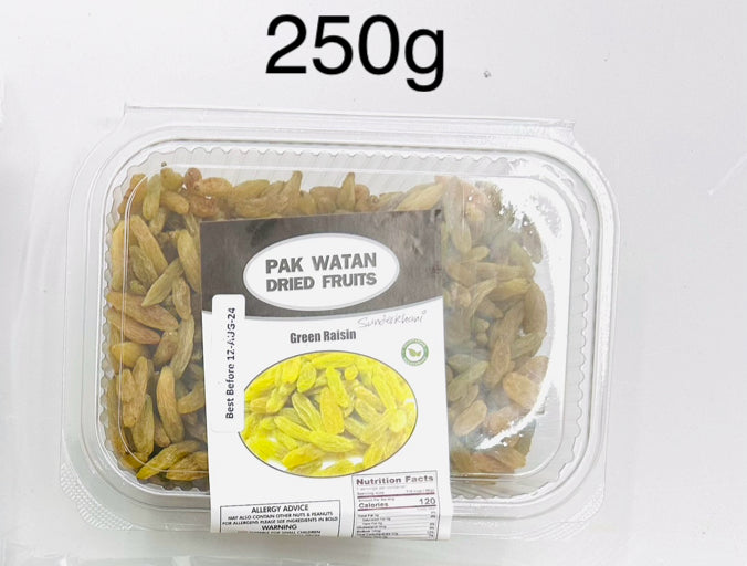 Sunder Khani Raisins- Green Raisins Afghani - Pak Watan Dried Fruits Ltd.